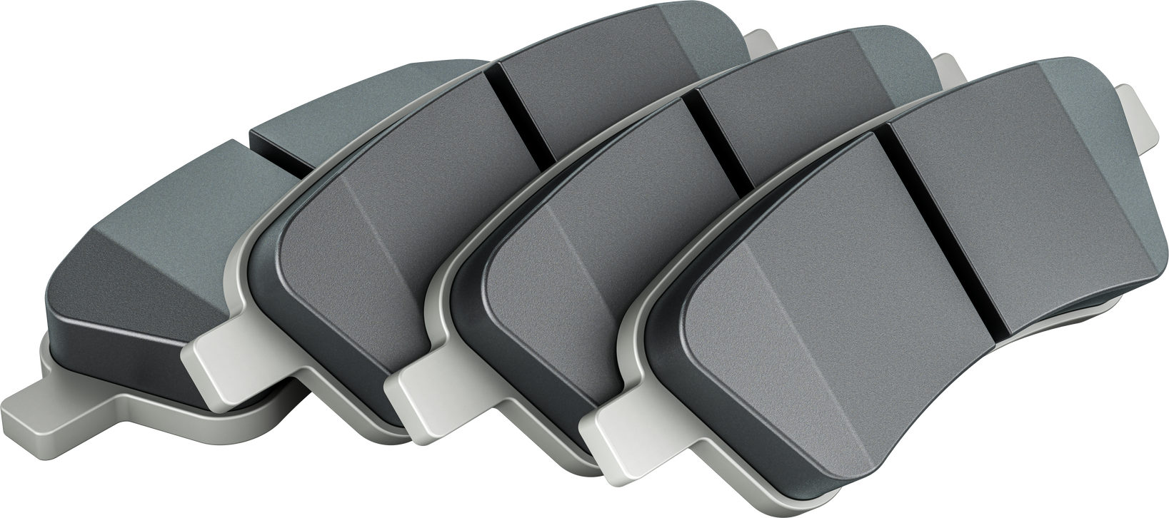 Set of Brake Pads, 3D rendering isolated on transparent background